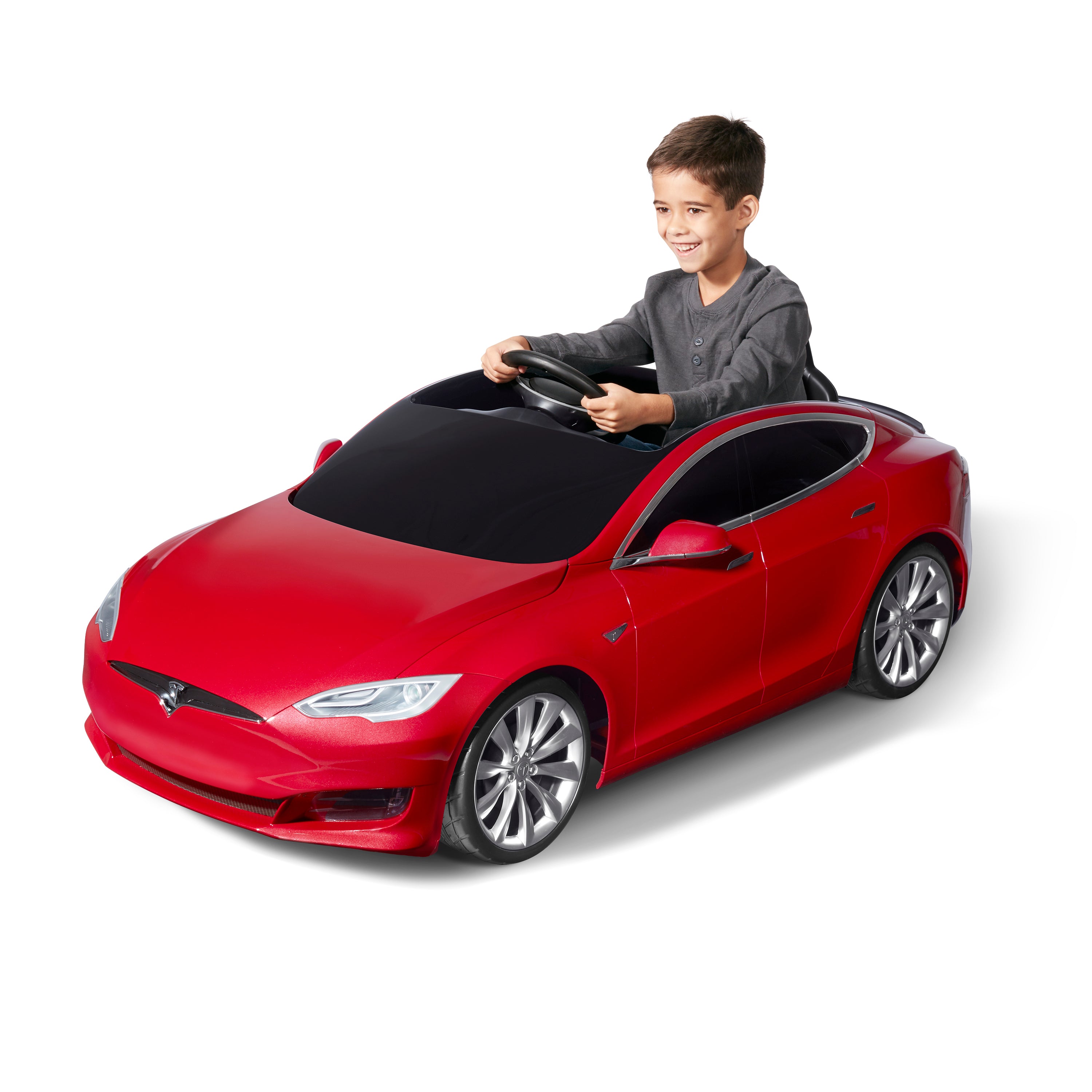 Tesla Model S for Kids Ride On Car Radio Flyer Red Metallic