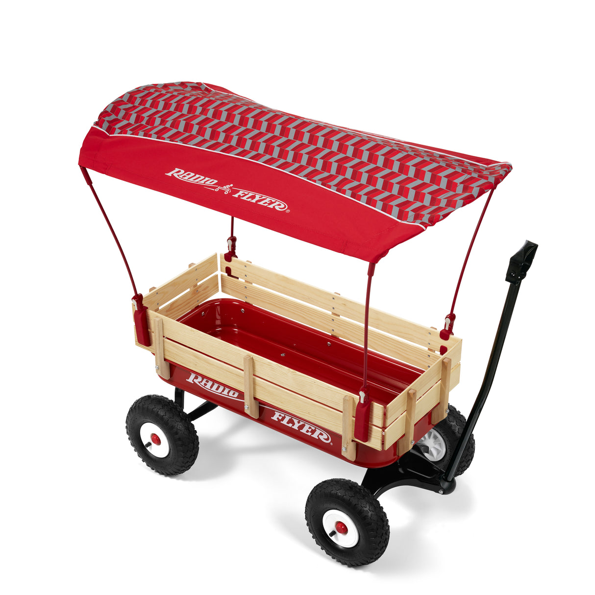 All-Terrain Steel & Wood Wagon with Canopy