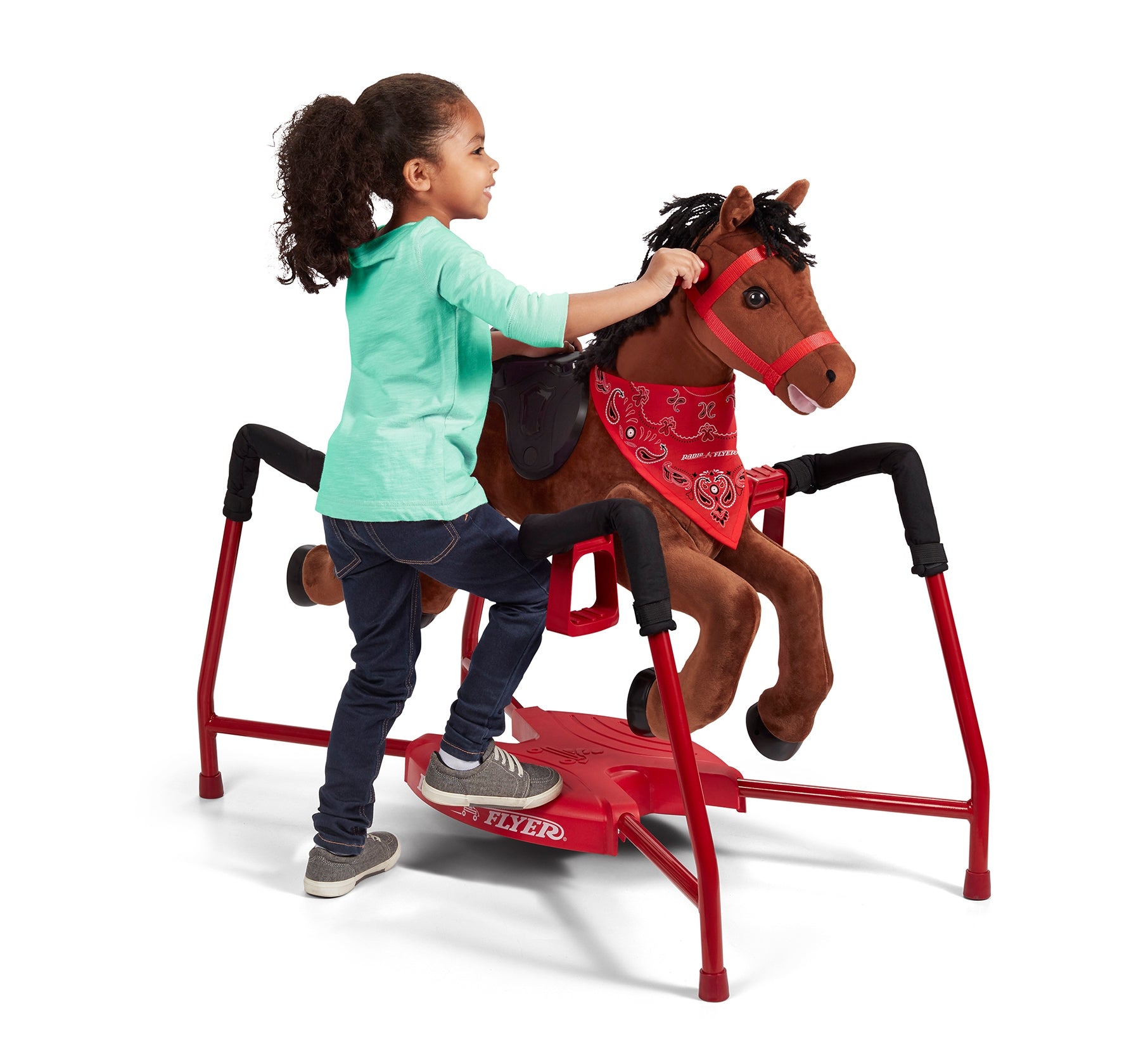 Chestnut Plush Interactive Spring Riding Horse Radio Flyer