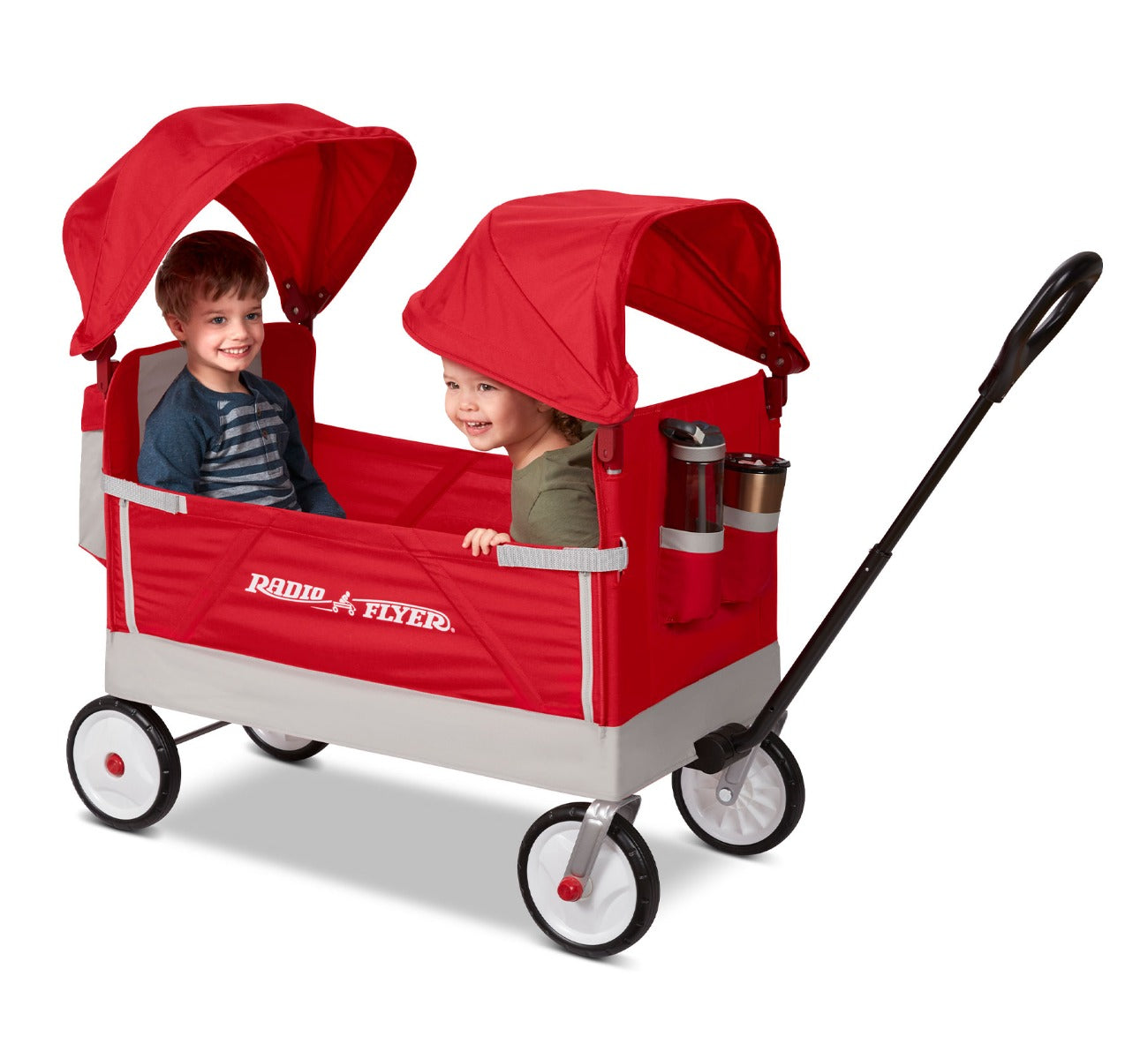 Dual Canopy Family Wagon Radio Flyer