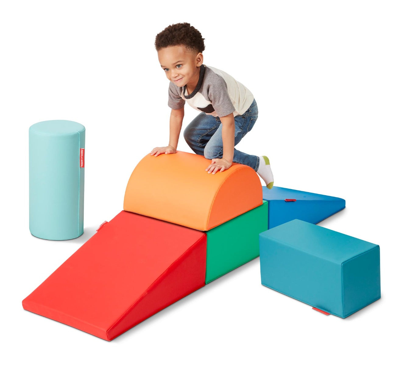 Tumble Town Foam Climbing Blocks for Toddlers Rainbow Radio Flyer